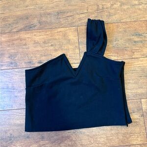 Anthropologie Black One-Shoulder Top